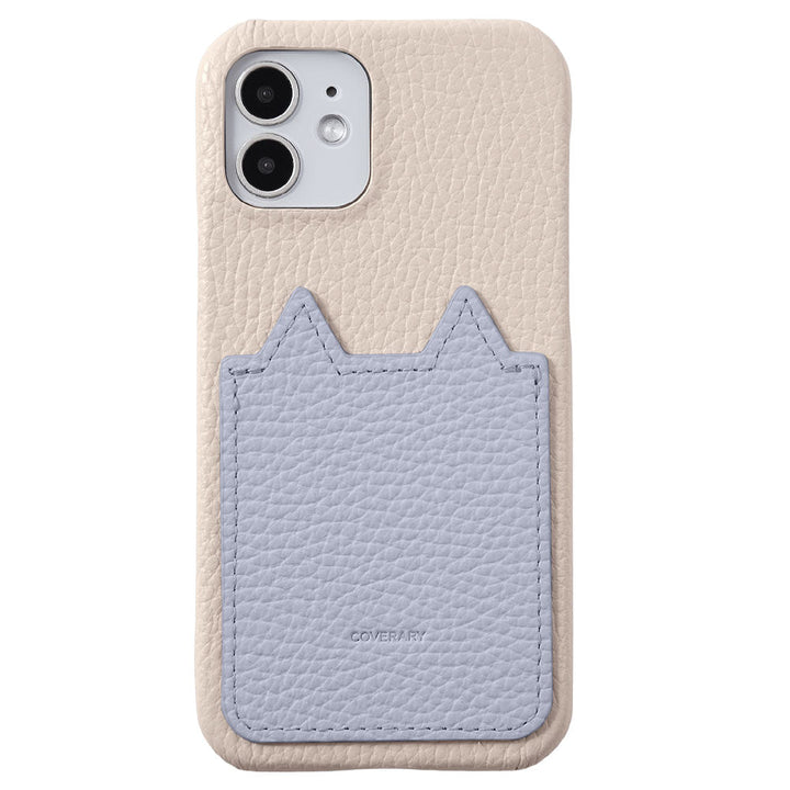 Genuine Leather 32 Colors Italian Shrink Leather Cat-Shaped Pocket Back Case AQUOS Series