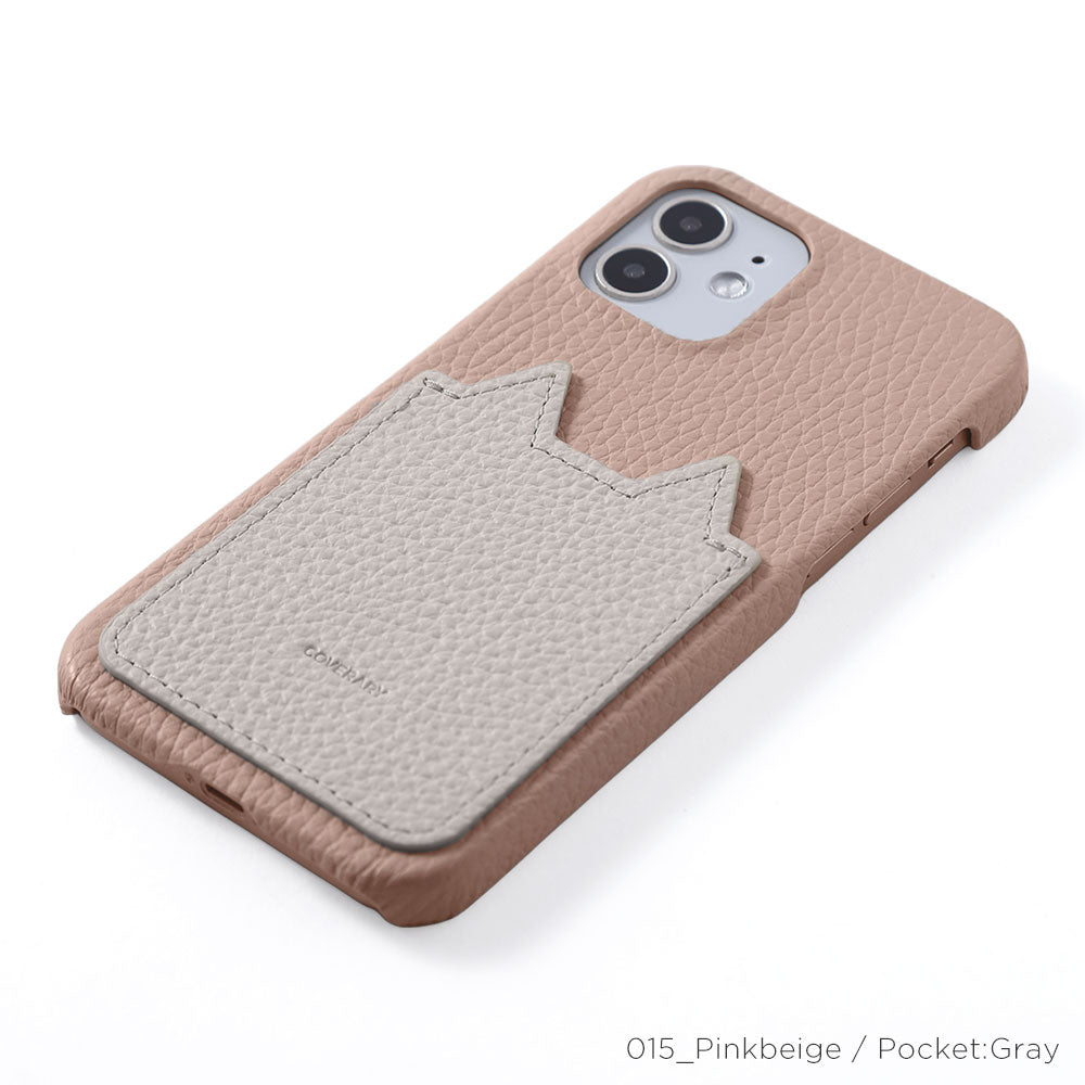 Genuine Leather 32 Colors Italian Shrink Leather Cat-Shaped Pocket Back Case AQUOS Series