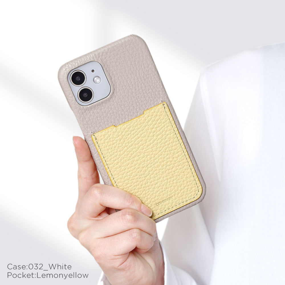 Cuir véritable 32 couleurs cuir italien grainé avec poche coque arrière Google Pixel série