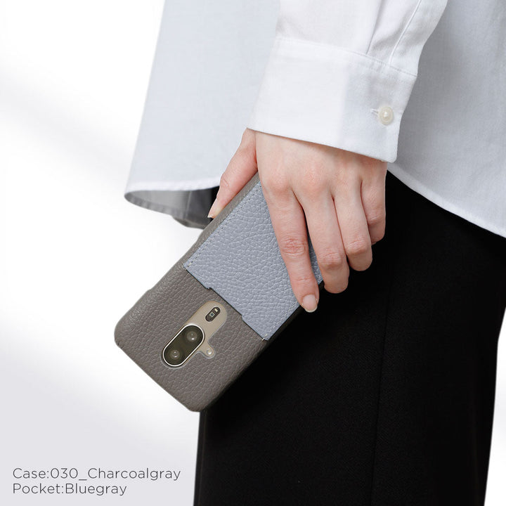 Cuir véritable 32 couleurs cuir italien grainé avec poche coque arrière Google Pixel série