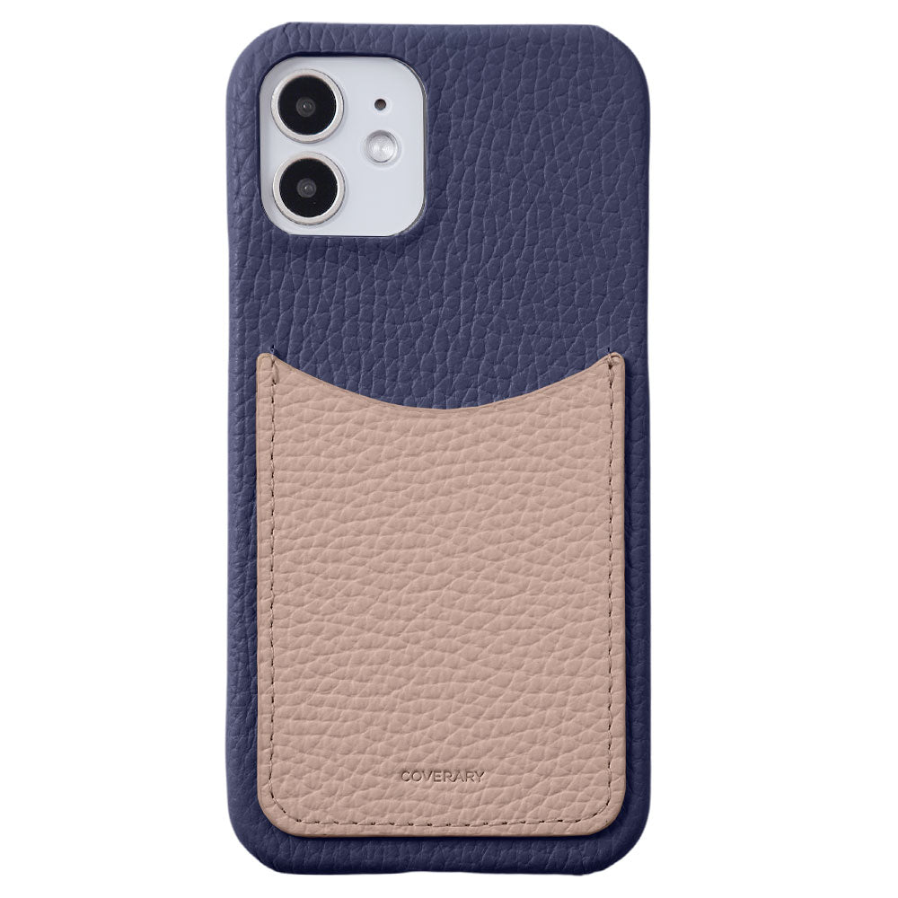 Cuir véritable 32 couleurs Cuir italien grainé avec poche souriante Coque arrière