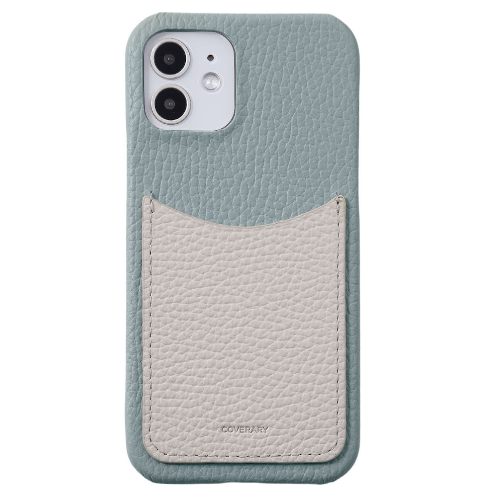 Cuir véritable 32 couleurs Cuir italien grainé avec poche souriante Coque arrière