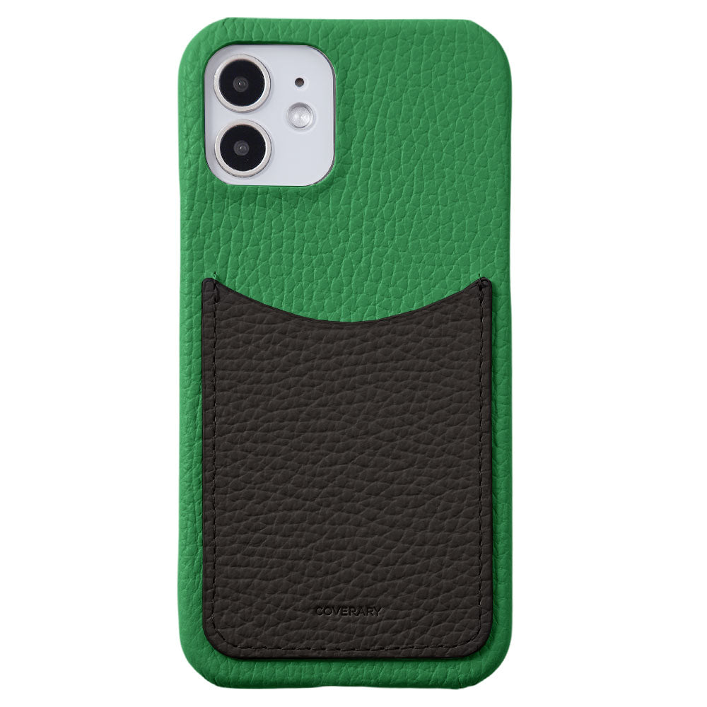 Cuir véritable 32 couleurs Cuir italien grainé avec poche souriante Coque arrière