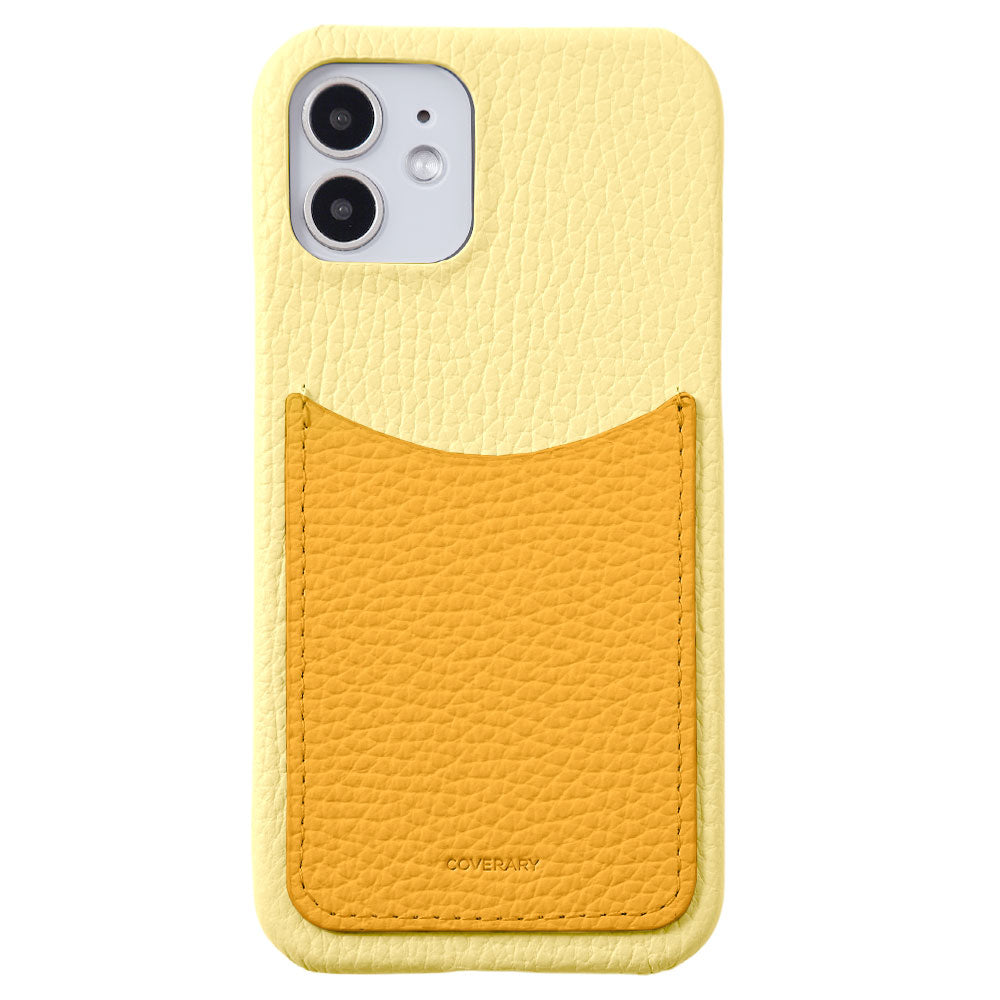 Cuir véritable 32 couleurs Cuir italien grainé avec poche souriante Coque arrière