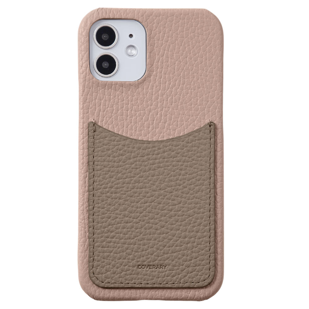 Cuir véritable 32 couleurs Cuir italien grainé avec poche souriante Coque arrière