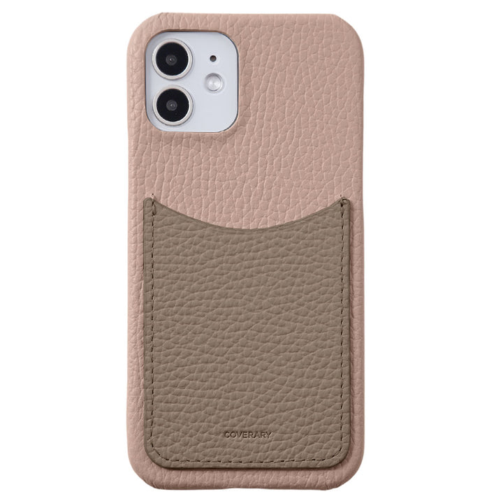 Cuir véritable 32 couleurs Cuir italien grainé avec poche souriante Coque arrière