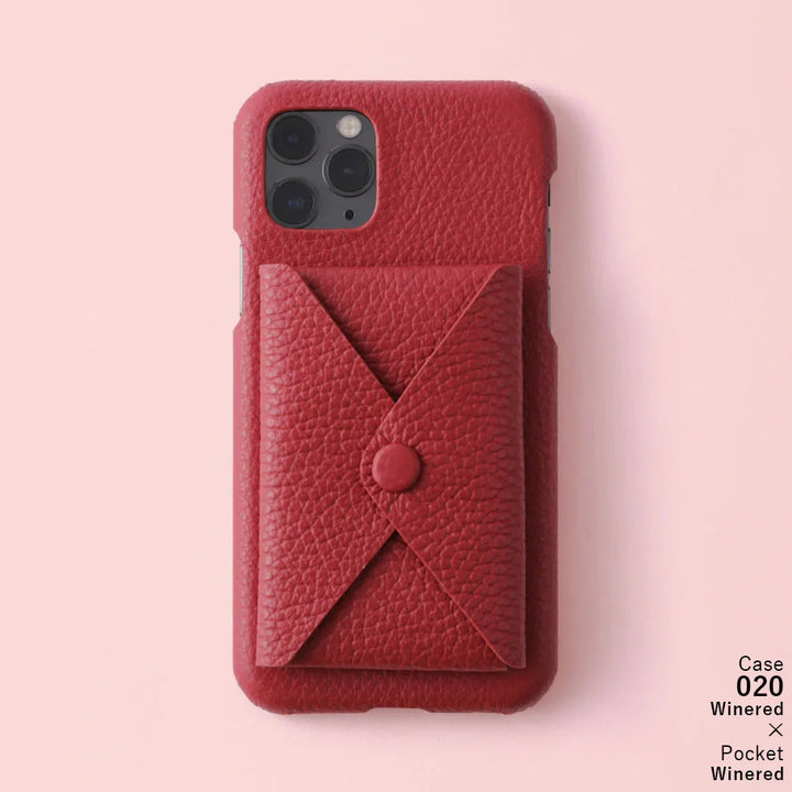 本革 32色 イタリアンシュリンクレザー 蓋ありポケット付き 背面ケース iPhoneシリーズ