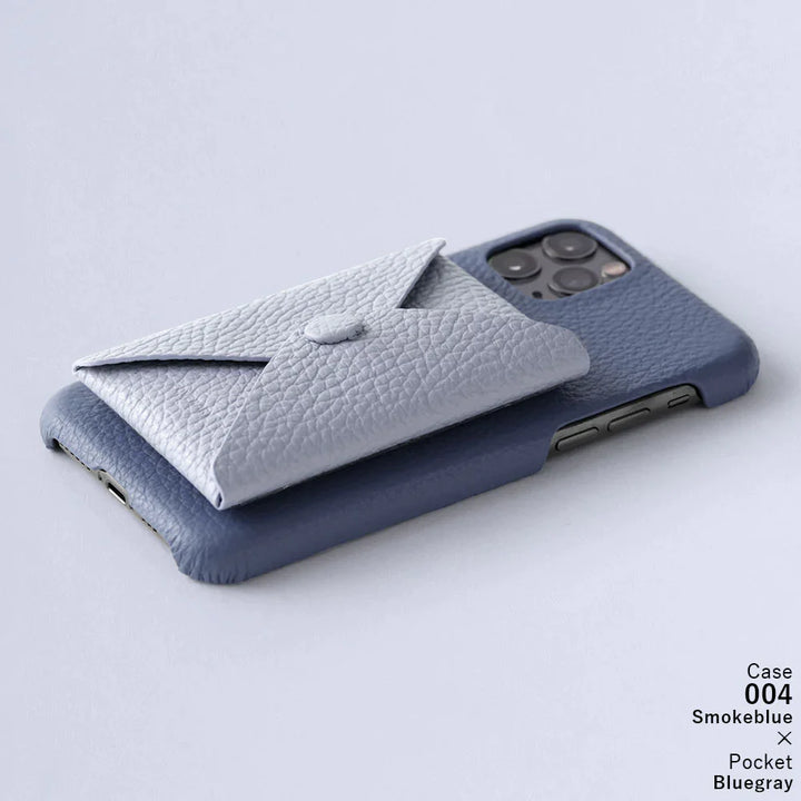 自分でデザイン 蓋ありポケット 背面ケース 本革 32色 イタリアンシュリンクレザー