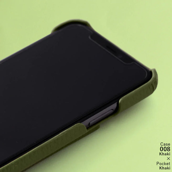 本革 32色 イタリアンシュリンクレザー 蓋ありポケット付き 背面ケース iPhoneシリーズ