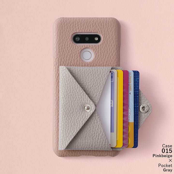 本革 32色 イタリアンシュリンクレザー 蓋ありポケット付き 背面ケース iPhoneシリーズ