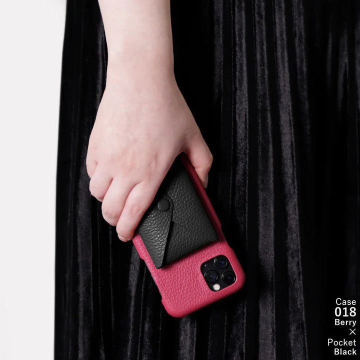 本革 32色 イタリアンシュリンクレザー 蓋ありポケット付き 背面ケース AQUOSシリーズ