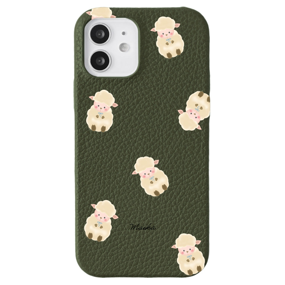 Genuine leather 32 colors Italian shrink leather animal pattern printed name back case Google Pixel series