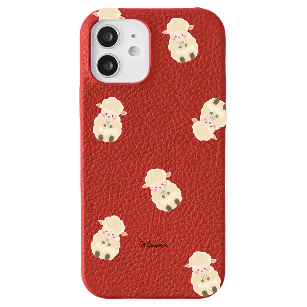 Genuine leather 32 colors Italian shrink leather animal pattern printed name back case Google Pixel series