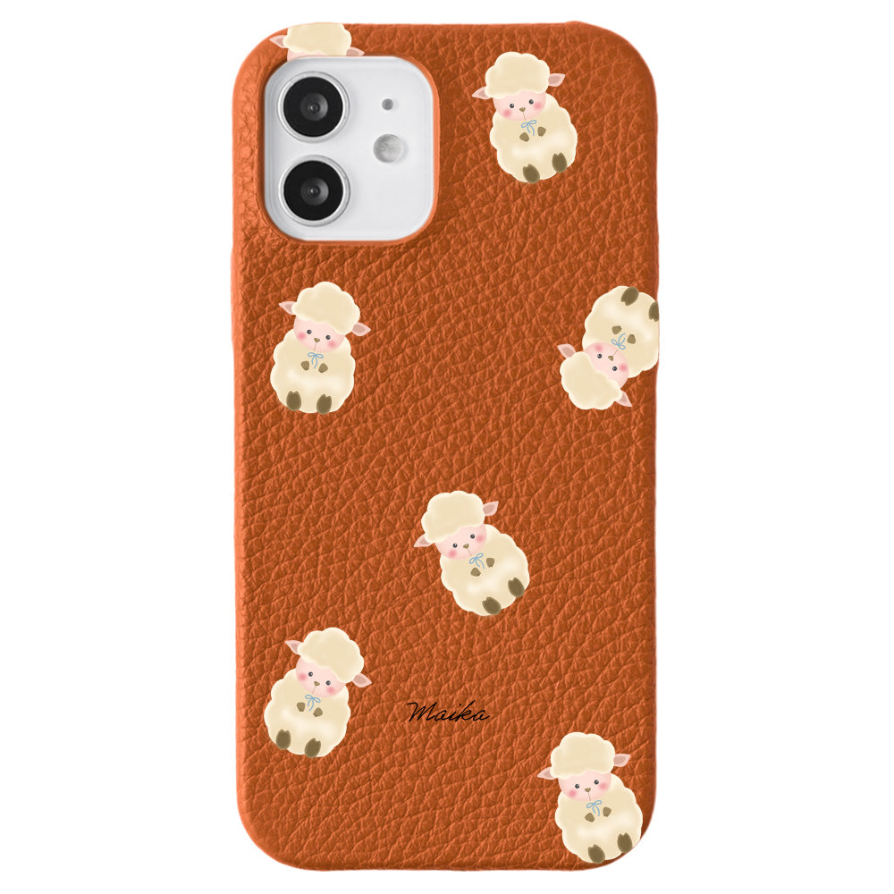 Genuine leather 32 colors Italian shrink leather animal pattern printed name back case Google Pixel series