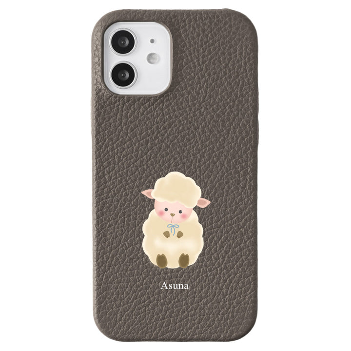 Genuine leather 32 colors Italian shrink leather animal pattern printed name back case Google Pixel series