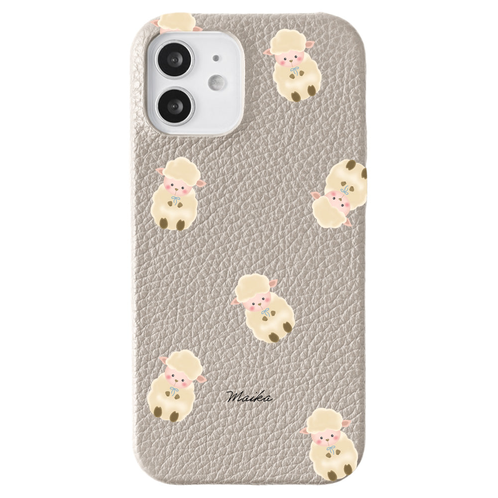 Genuine leather 32 colors Italian shrink leather animal pattern printed name back case Google Pixel series