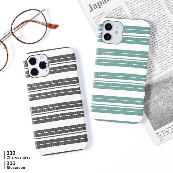 Cuir véritable 32 couleurs cuir italien grainé motif rayé coque arrière série Xperia