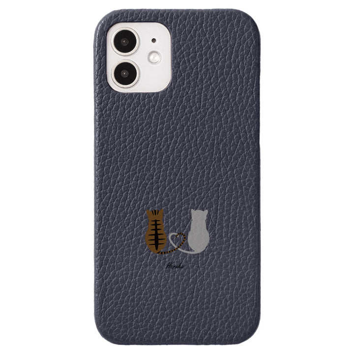 Genuine Leather 32 Colors Italian Shrink Leather Cat Personalized Back Case AQUOS Series