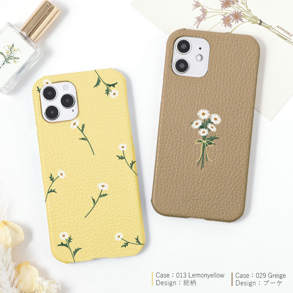 Genuine leather 32 colors Italian shrink leather daisy pattern back case for Google Pixel series