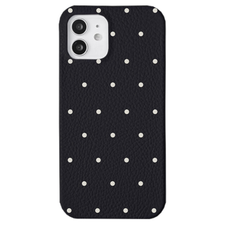 Cuir véritable 32 couleurs cuir italien grainé motif à pois coque arrière Google Pixel série