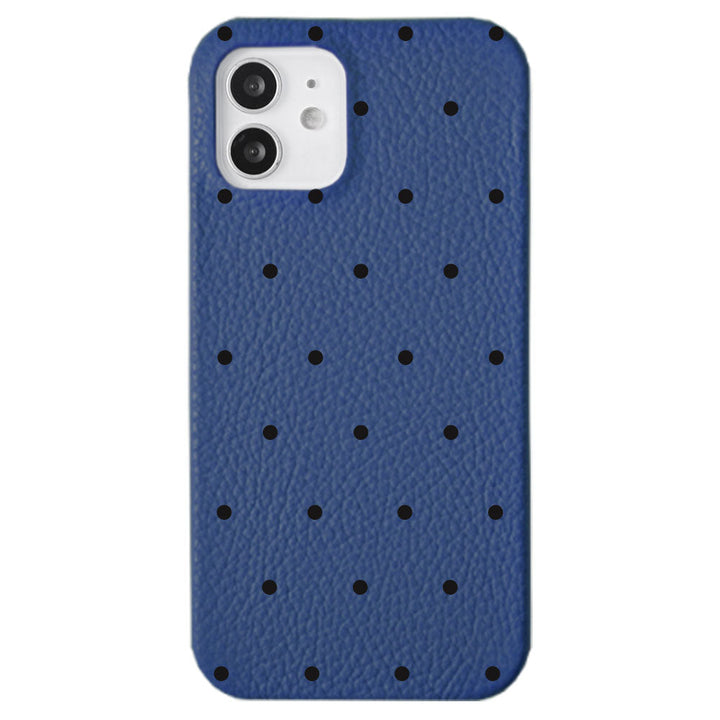 Cuir véritable 32 couleurs cuir italien grainé motif à pois coque arrière Google Pixel série