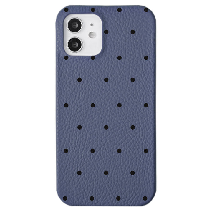 Cuir véritable 32 couleurs cuir italien grainé motif à pois coque arrière Google Pixel série