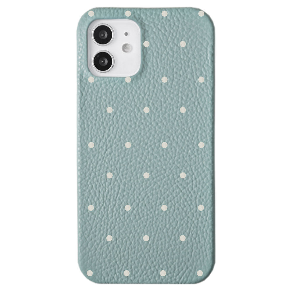 Cuir véritable 32 couleurs cuir italien grainé motif à pois coque arrière Google Pixel série