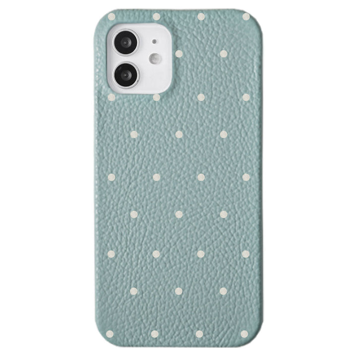 Cuir véritable 32 couleurs cuir italien grainé motif à pois coque arrière Google Pixel série