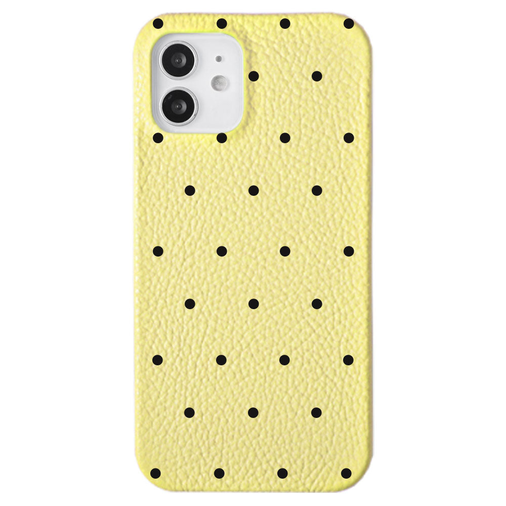 Cuir véritable 32 couleurs cuir italien grainé motif à pois coque arrière Google Pixel série