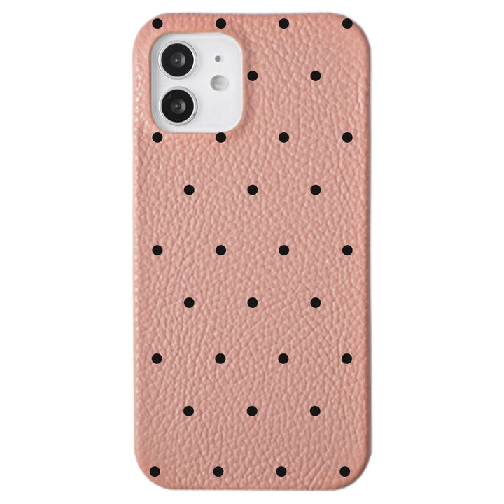 Cuir véritable 32 couleurs cuir italien grainé motif à pois coque arrière Google Pixel série
