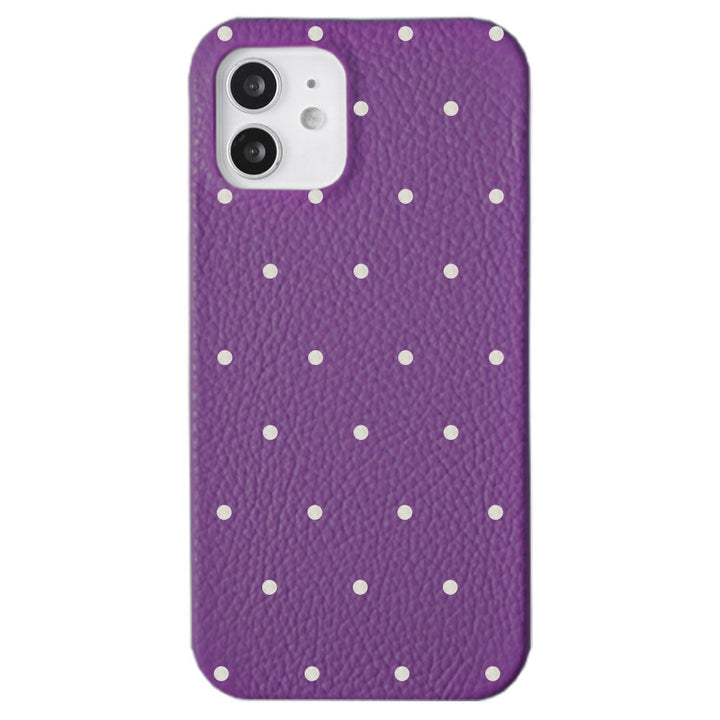 Cuir véritable 32 couleurs cuir italien grainé motif à pois coque arrière Google Pixel série