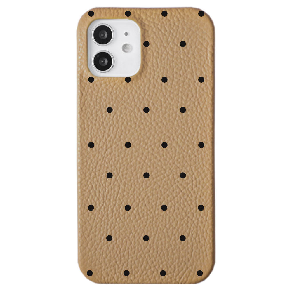 Cuir véritable 32 couleurs cuir italien grainé motif à pois coque arrière Google Pixel série