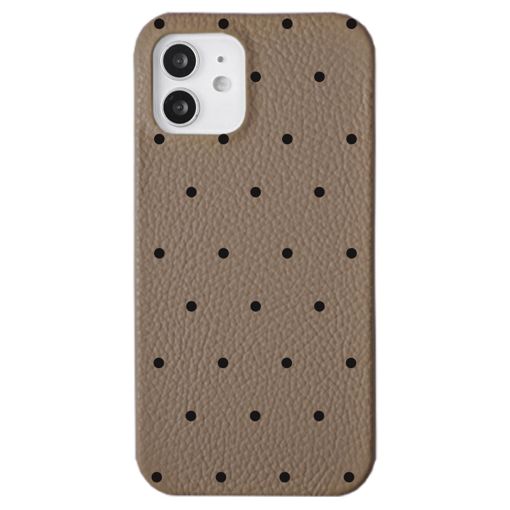 Cuir véritable 32 couleurs cuir italien grainé motif à pois coque arrière Google Pixel série