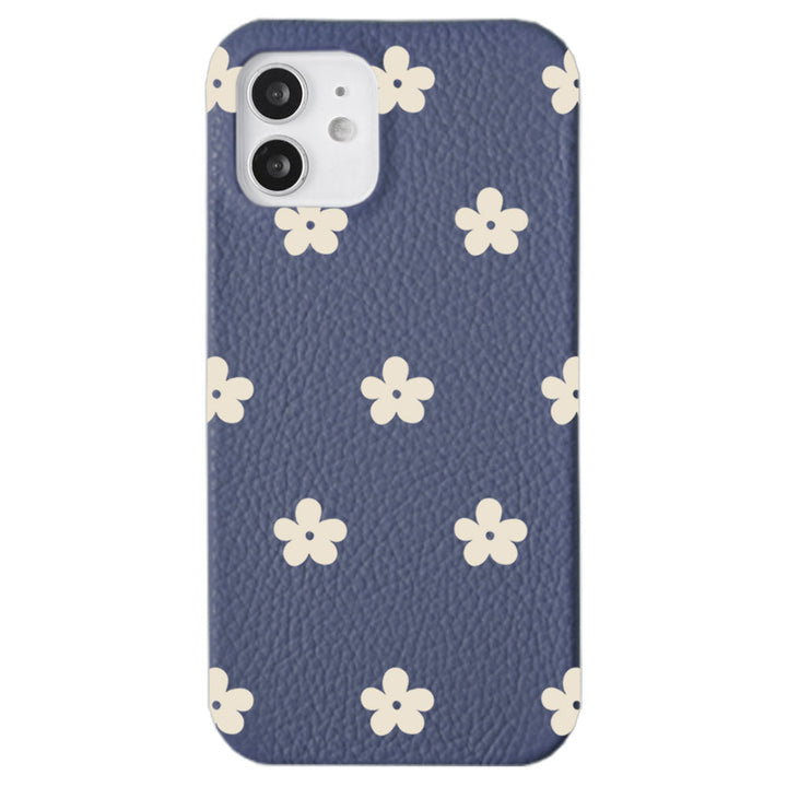 Cuir véritable 32 couleurs cuir italien grainé motif floral 1 coque arrière série Xperia