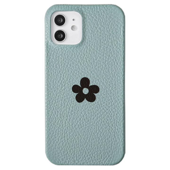 Cuir véritable 32 couleurs cuir italien grainé motif floral 1 coque arrière série AQUOS
