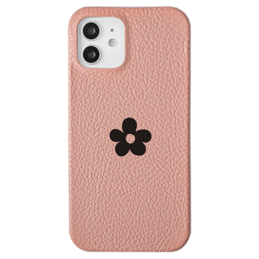 Cuir véritable 32 couleurs cuir italien grainé motif floral 1 coque arrière série AQUOS