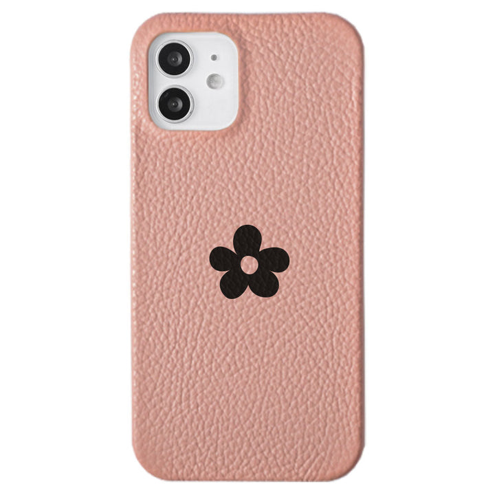 Cuir véritable 32 couleurs cuir italien grainé motif floral 1 coque arrière série AQUOS
