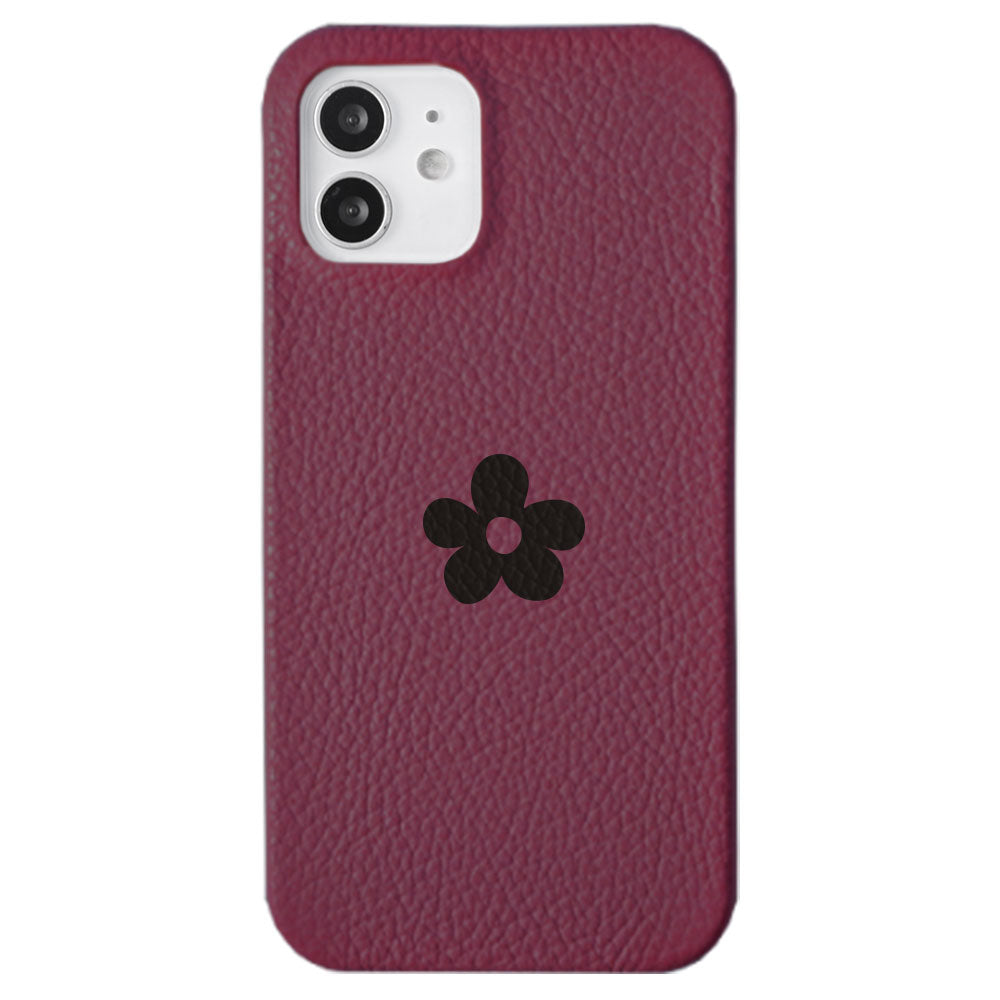 Cuir véritable 32 couleurs cuir italien grainé motif floral 1 coque arrière série Xperia