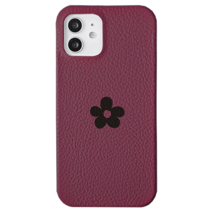 Cuir véritable 32 couleurs cuir italien grainé motif floral 1 coque arrière série Xperia