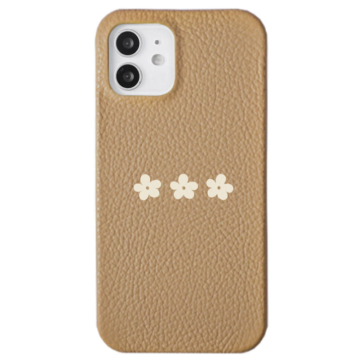 Cuir véritable 32 couleurs cuir italien grainé motif floral 1 coque arrière série Xperia