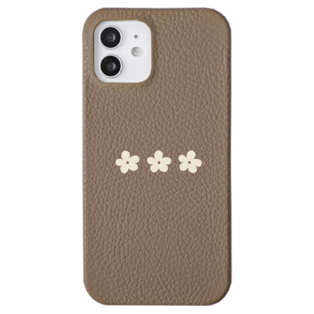 Cuir véritable 32 couleurs cuir italien grainé motif floral 1 coque arrière série Xperia