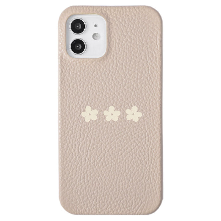Cuir véritable 32 couleurs cuir italien grainé motif floral 1 coque arrière série AQUOS