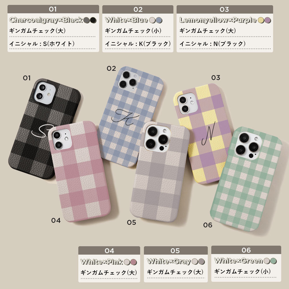 Cuir véritable 32 couleurs cuir italien grainé motif vichy coque arrière Google Pixel série