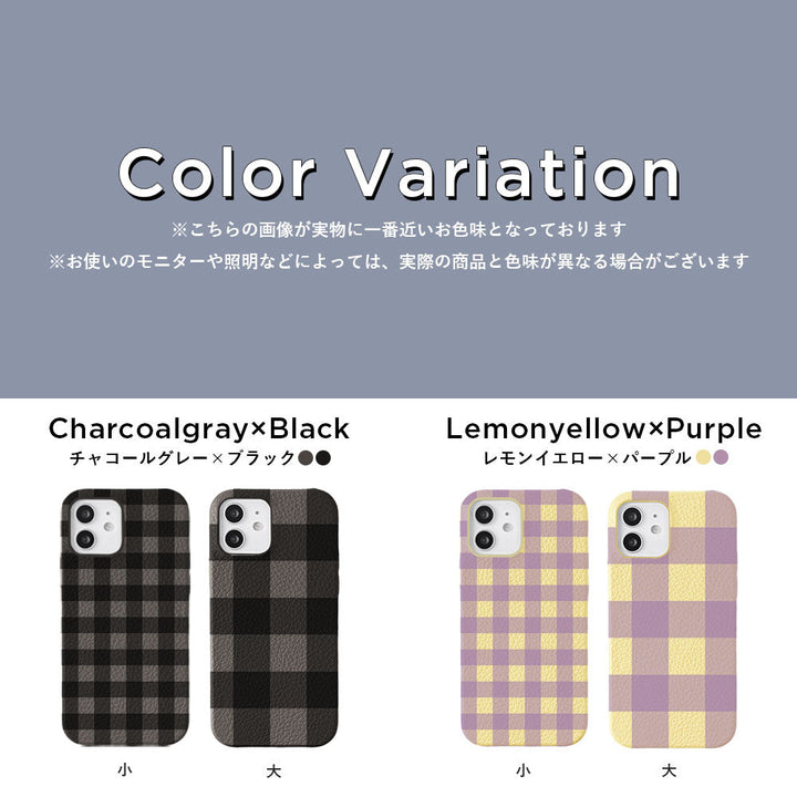 Cuir véritable 32 couleurs cuir italien grainé motif vichy coque arrière Google Pixel série