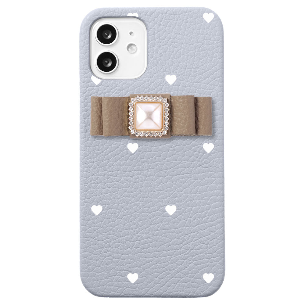 Genuine leather 32 colors Italian shrink leather heart pattern ribbon decoration back case Google Pixel series