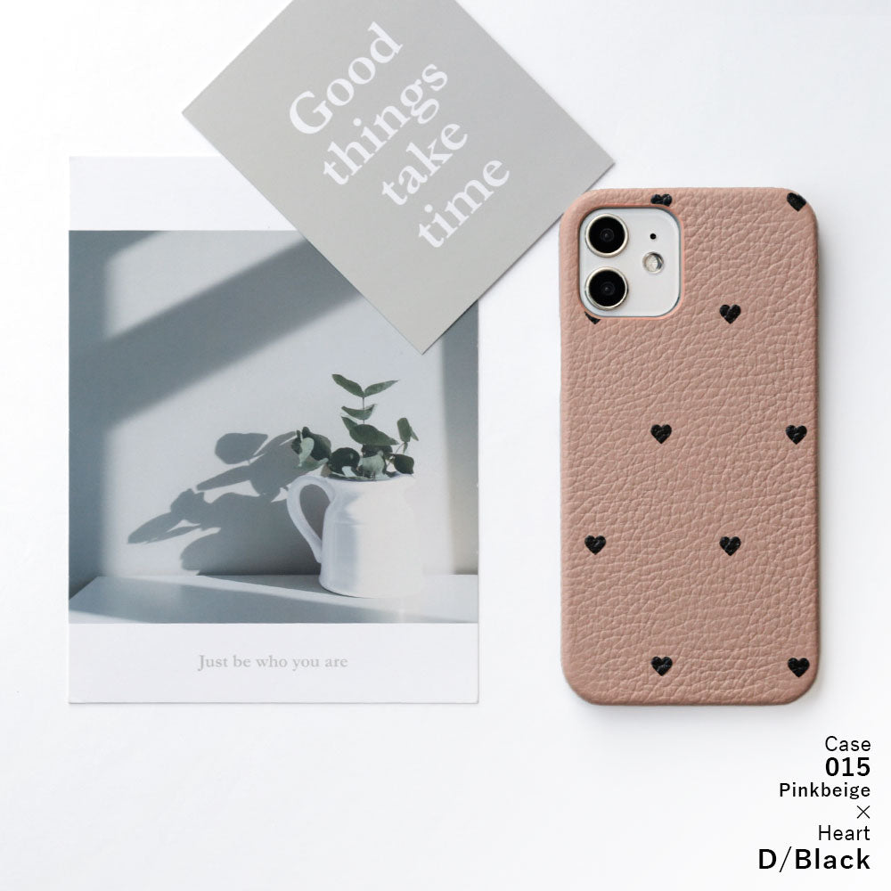 Cuir véritable 32 couleurs cuir italien grainé motif cœur coque arrière série Galaxy