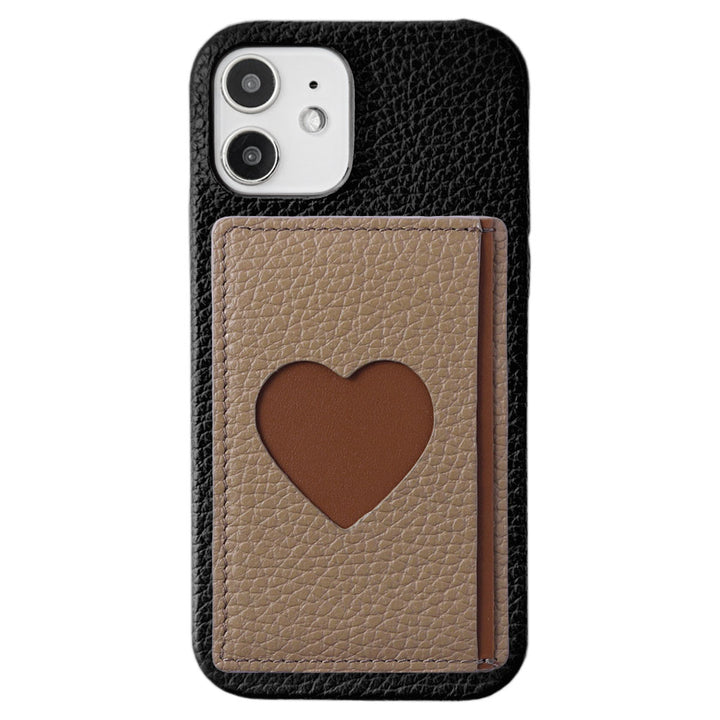 本革 32色 イタリアンシュリンクレザー 写真入れ付きカードケース付き 背面ケース