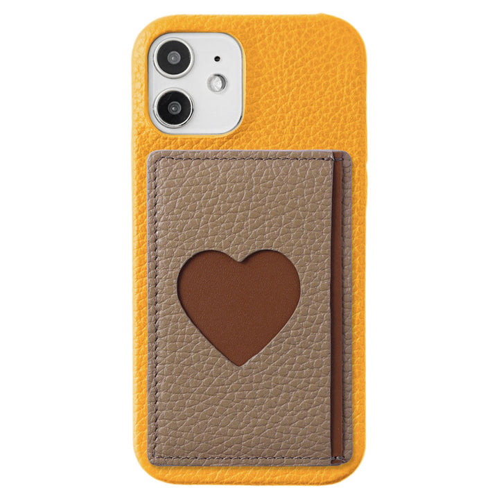 Genuine leather 32 colors Italian shrink leather with photo holder card case with back case AQUOS series