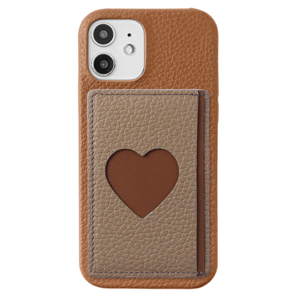 COVERARY 本革スマホケースとカードポケットセット キャラメル 本革 32