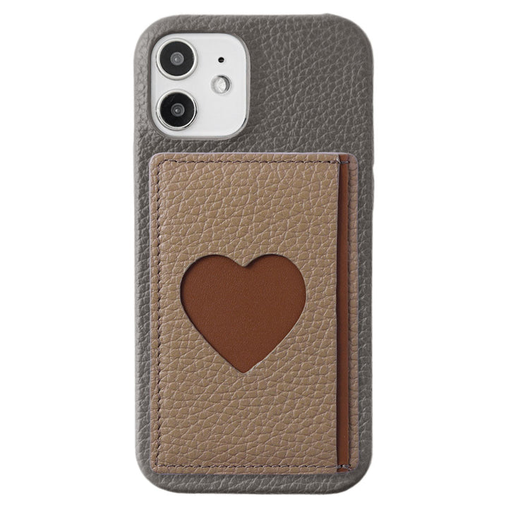 Genuine leather 32 colors Italian shrink leather with photo holder card case with back case AQUOS series